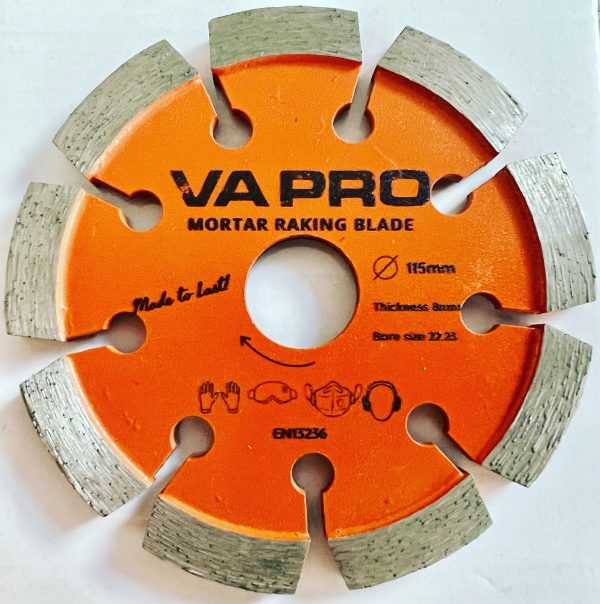 va pro diamond mortar raking blade 115mm